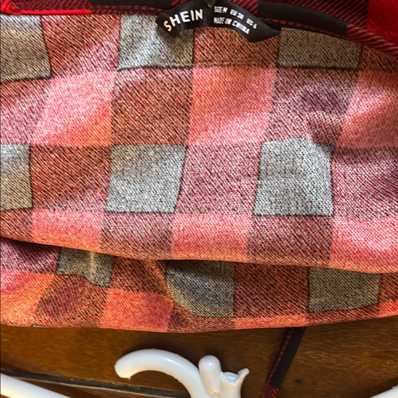 SHEIN Red and Black Bodycon Mini Dress Spaghetti Strap - Picture 2 of 2